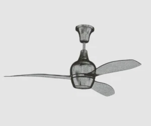 Craftmade Bordeaux 3 Acrylic Blades LED Light 3 Speed Ceiling Fan 52" - Picture 1 of 6