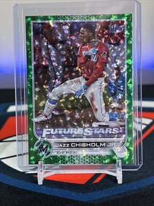 2022 Topps Series 1 Future Stars GREEN FOIL 021/499 #6 Jazz Chisholm Jr RC