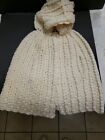 Vintage Handmade Crocheted Toddlers Shawl Off White (1960's)