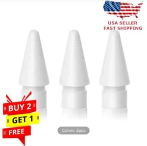 Pack de 3 embouts de remplacement pour Apple Pencil 1ère 2ème génération Pen iPad Pro Neuf dans sa boîte iPencil - Photo 1 sur 6