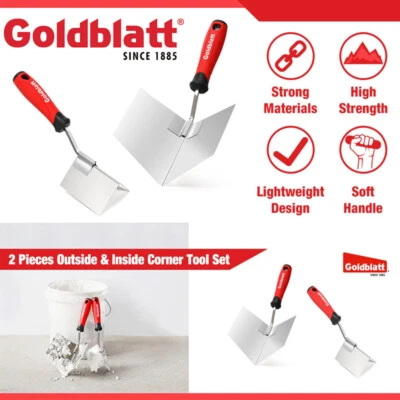 Goldblatt 2PCS Drywall Corner Tool Set 5" Outside 3.5'' Inside Corner Knife Set - Image 1 of 4