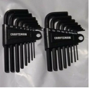 CRAFTSMAN SHORT ARM 16pc SAE/METRIC Allen / hex key sets