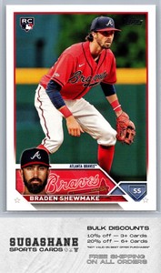 2023 Topps Update US206 Braden Shewmake RC  Braves  Baseball Card