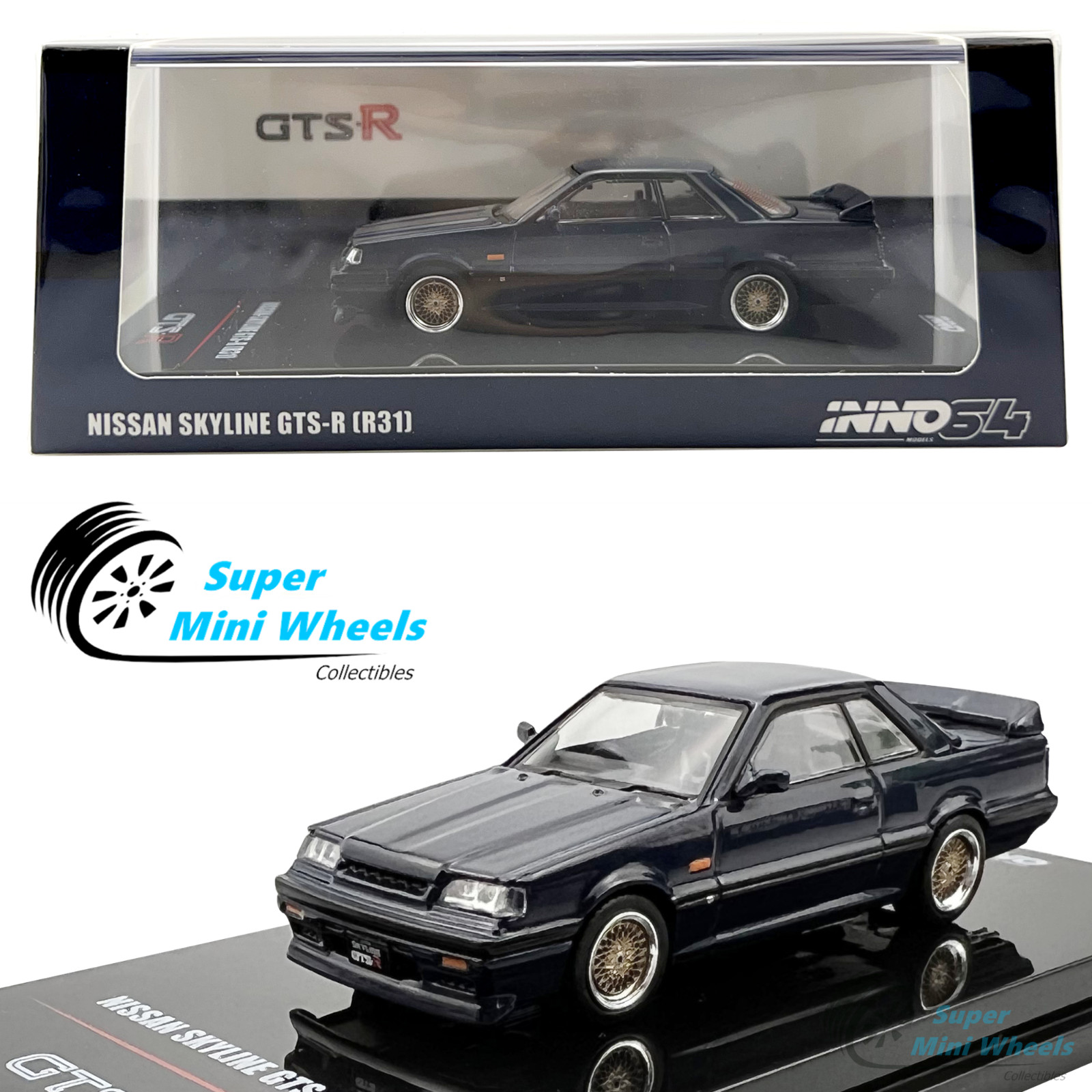 Inno64 1 64 Nissan Skyline Gts R R31 Dark Blue Ebay