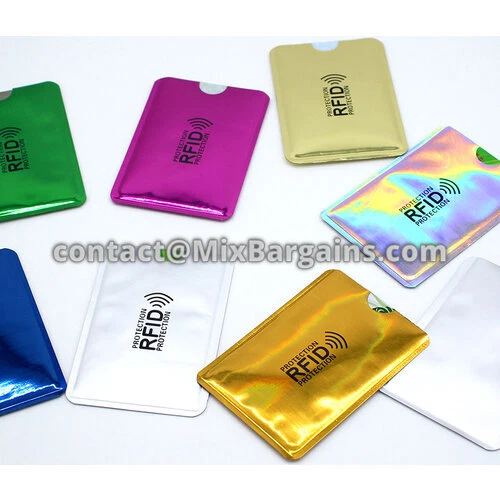 RFID 2-SLEEVES COLOR BLOCKING CREDIT/DEBIT/ID CARD PROTECTOR ANTI THEFT PROTECT$ - Image 1 of 1