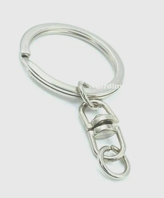 BIRDLOVERS QUALITY 25MM SPLIT RINGS DOUBLE EYE SWIVEL KEYRING 1, 2, 5, 10, 20, 50, 100 PCS