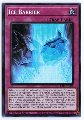 Ice Barrier Super Rare 25th Anniversary Rarity Collection RA01-EN071 NM - Image 1 of 2