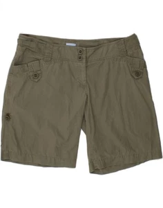 OASIS Womens Bermuda Shorts US 16 2XL W42 Khaki Cotton BB15 - Picture 1 of 3