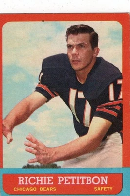 Richie Petitbon Bears 1963 Topps Football #71 G-VG Condition Bx10 - Image 1 of 2