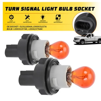 Par de bombillas intermitentes Fit Dodge calibre 07-12 Dakota señal giro 08-10 Foto 1 de 4