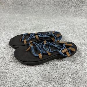 Teva Sandals Womens Size 7 Black Blue Brown Voya Infinity Strappy Lace Up Flat - Picture 1 of 14