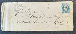 NAPOLEON YT 14 / 20 c / Oblitération PC 813 / CHATILLON SUR LOING / 1859 - Imagen 1 de 3