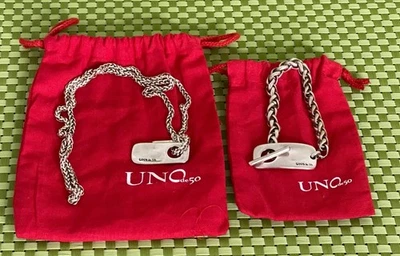 UNO de 50镀银项链和手链套装 — 第 1/4 张图片