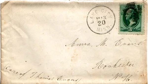 Banconota Minnesota Lake City c1875 killer di sughero 3c Washington. - Foto 1 di 1