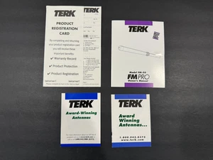 Antena Terk FM-50 Pro Manual del Propietario y Lote de Papel - Imagen 1 de 1