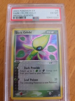 2004 Pokemon EX Hidden Legends Dark Celebi Holo 4/101 PSA 6 - Image 1 of 3