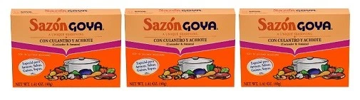 6 Sazon Goya Con Culantro Y Achiote Coriander & Annatto 48 Packets 2023