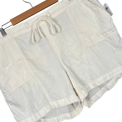 NUEVO CON ETIQUETAS OLD NAVY Pantalones Cortos Para Mujer XXL Blanco Safari Utilitario Algodón Cordón Foto 1 de 4