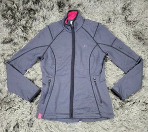 Icebreaker Jacket Womens Small Blue Gray 260 Real Fleece Full Zip Merino Wool - Picture 1 of 20