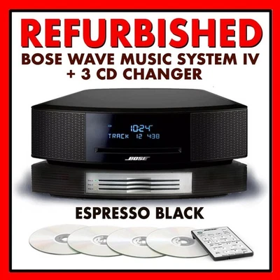Refurbished Bose Wave Music System IV CD player AM/FM + Changer Espresso - Image 1 of 2