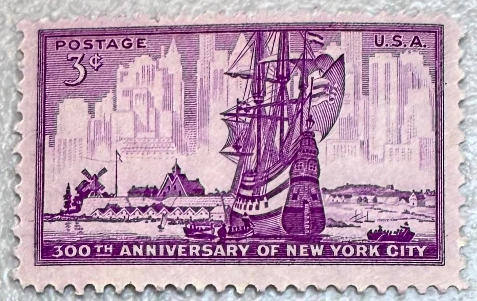 Estampillas de Estados Unidos Scott # 1027 300 aniversario de Nueva York MNH  Foto 1 de 1