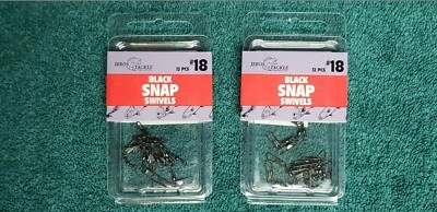 Lot of 2 - Jeros Tackle Black Snap Swivel 144-BSS-18 size 18 12/pack - Image 1 of 3