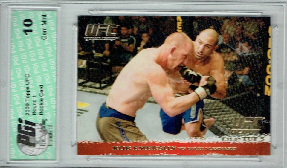 Rob Emerson Gray Maynard 2009 Topps UFC #68 Gold 432 Made Rookie Card PGI 10 - Image 1 of 1