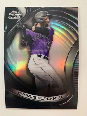 2022 Topps Chrome Black silver CHARLIE BLACKMON #ed 51/199! Colorado Rockies - Image 1 of 2