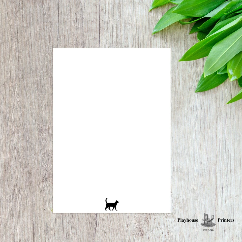5 x 7 Blank Notepads | Cat Design | 60# opaque paper | 60 sheets/pad (5 pack) - Image 1 of 1