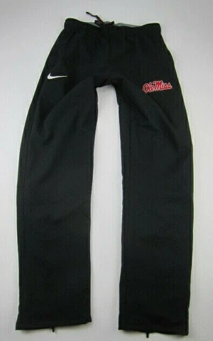 Mens XS Ole Miss Rebels Nike Dri Fit black warm up pants Cover