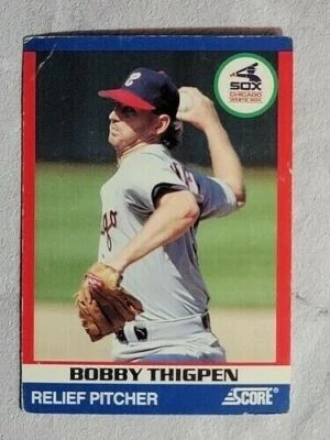 1991 Score #95 100 Superstars  Bobby Thigpen Chicago White Sox Baseball Card - Image 1 of 2