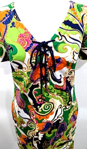 Vestido Vaina Floral con Cordones TRINA TURK con Cordones Borde de Encaje Adjunto Slip EE. UU. 0 ¡MUY BUEN ESTADO! * - Imagen 1 de 11