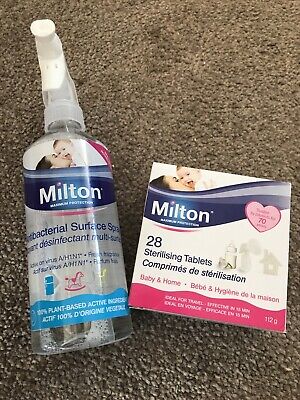 Milton Sterilising Tablets X 28 And Spray 500 ML Bundle • 15.78£