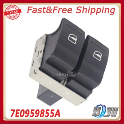 Interruptor de ventana eléctrico lado del conductor para VW Transporter T5 T6 2005-2018 7E0959855A Foto 1 de 4