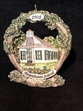 Hestia Christmas Ornament Townhouse School 1900 With Stand ameriscape box 