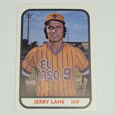 1981 El Paso Diablos TCMA Minor League #7 JERRY LANE