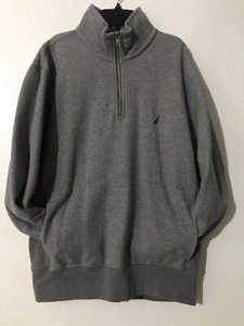 Pile PullOver mezza zip Nautica vintage basic grigio/blu taglia L - Foto 1 di 6