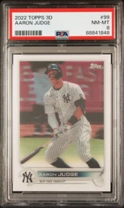 2022 Topps 3D Aaron Judge PSA 8 NM-MT #99 - Picture 1 of 3