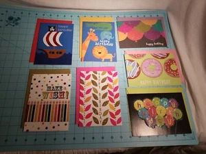 Victoria Elizabeth: Set of 7 New Blank Inside Glitter Birthday Cards & Envelopes - Picture 1 of 11