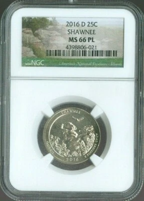 2016-D Shawnee Quarter NGC MS66 PL Quality - Image 1 of 2