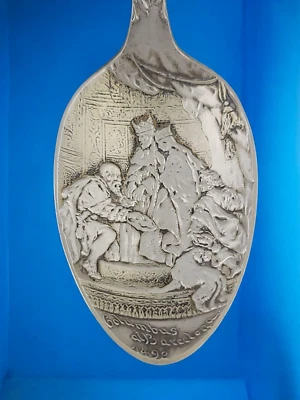 Sterling Silver WALLACE Souvenir Spoon Columbian Expo Columbus Barcelona 1892-93 — 第 1/4 张图片