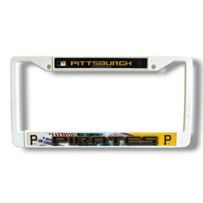 Pittsburgh Pirates License Plate Frame Tag Cover Plastic Buccos MLB Graphic  - Image 1 of 4