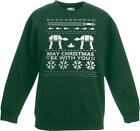 Adults Galaxy Wars Walker May Christmas Be With You Xmas Green Sci Fi Sweater