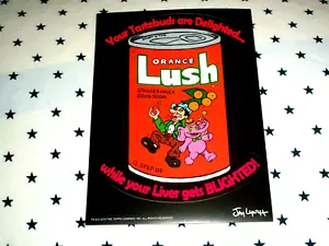 2010 Wacky Packages Old School 2nd Series "ORANGE LUSH" Huge 5X7 Sticker HTF! - Picture 1 of 2