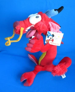 large MUSHU DRAGON 🐉 red plush soft toy MULAN 🐲 DISNEY STORE DISNEYLAND PARIS - Picture 1 of 9