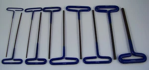 10pc Extra Long T-Handle HEX KEY SET Metric S-2 Alloy Steel Vinyl Coated Handles - Picture 1 of 1