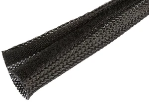 PRO POWER - Hook & Loop Polyester Braided Wrap, Internal Dia. 19mm, Black, 2m - Picture 1 of 1