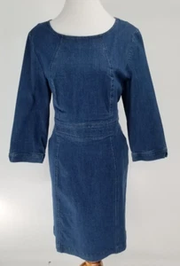 Abito tubino denim Boden taglia US 12 nuovo con tasche - Foto 1 di 5