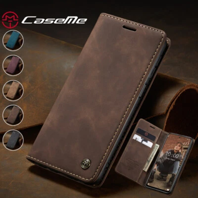 Funda tipo billetera de cuero magnética abatible para Xiaomi Redmi Note12/11s/10s/9s/8 Pro Foto 1 de 4