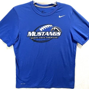 Nike Dri-Fit Mustangs T Shirt Uomo Taglia L Manica Corta Blu Girocollo - Foto 1 di 6